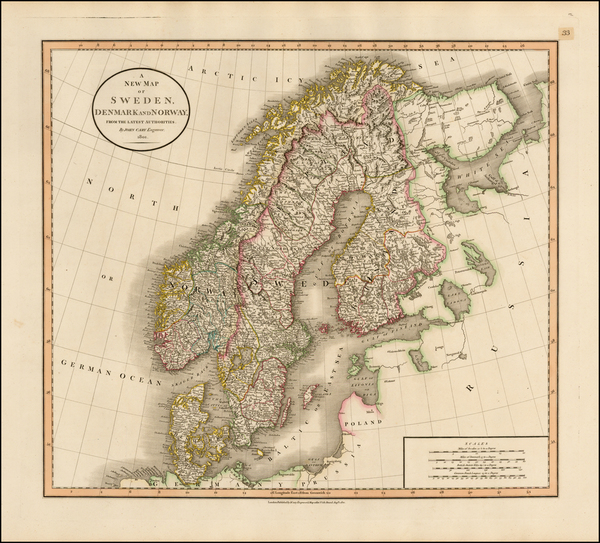 85-Scandinavia Map By John Cary