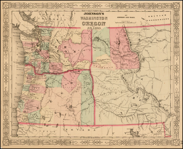 19-Rocky Mountains Map By Benjamin P Ward  &  Alvin Jewett Johnson