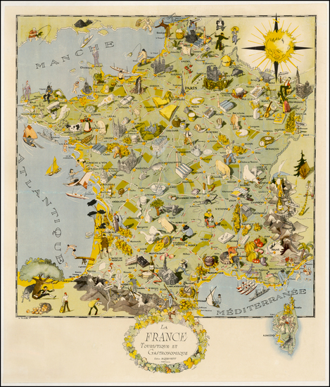 58-France Map By Willy Landelle