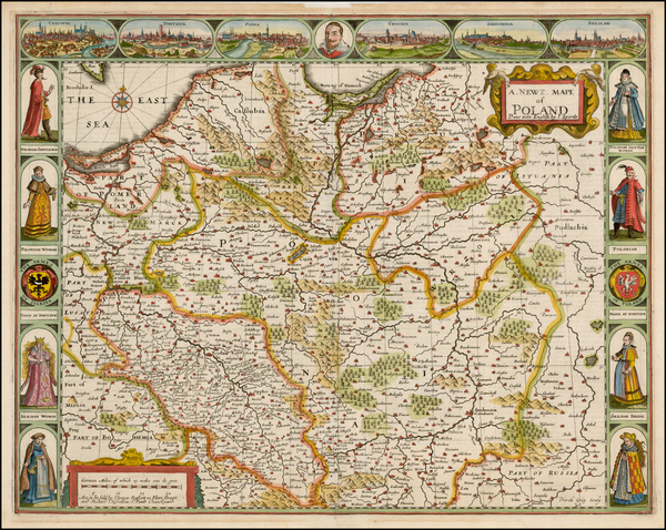 27-Poland, Baltic Countries and Germany Map By John Speed