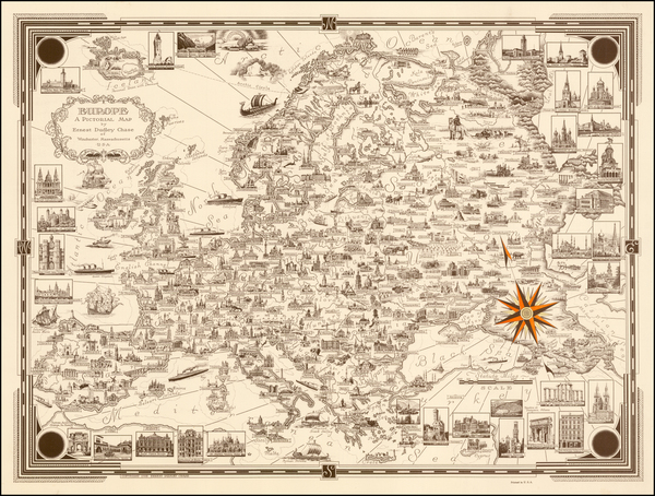 51-Europe and Europe Map By Ernest Dudley Chase