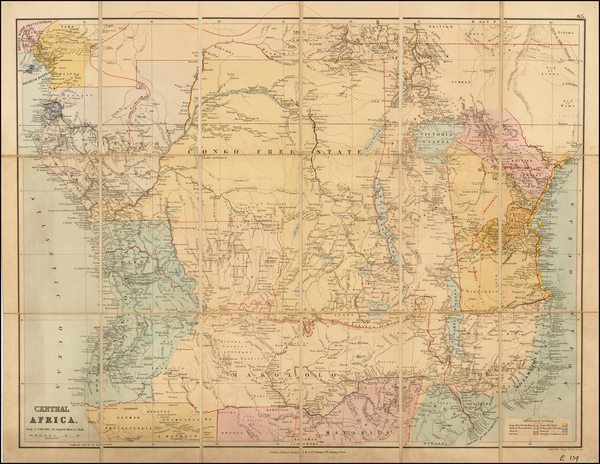 33-East Africa and West Africa Map By Edward Stanford