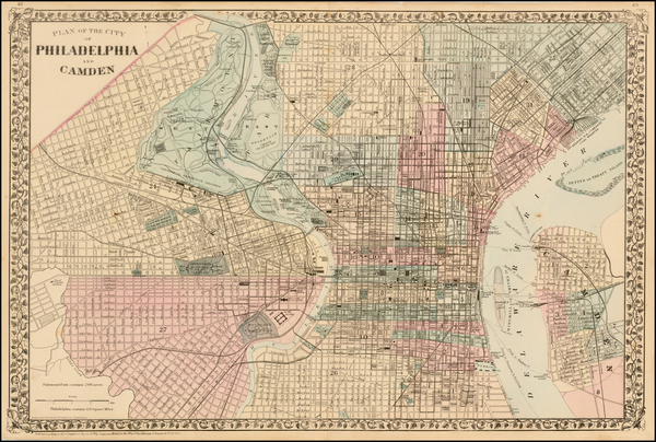 75-Mid-Atlantic and Pennsylvania Map By Samuel Augustus Mitchell Jr.