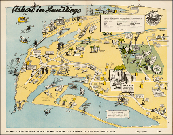 70-California Map By United States Naval Training Center