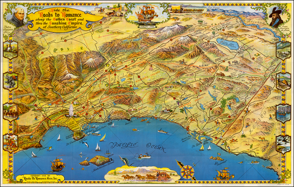 78-California Map By Roads To Romance Inc.