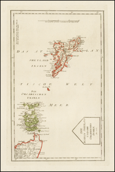 66-Scotland Map By Franz Johann Joseph von Reilly