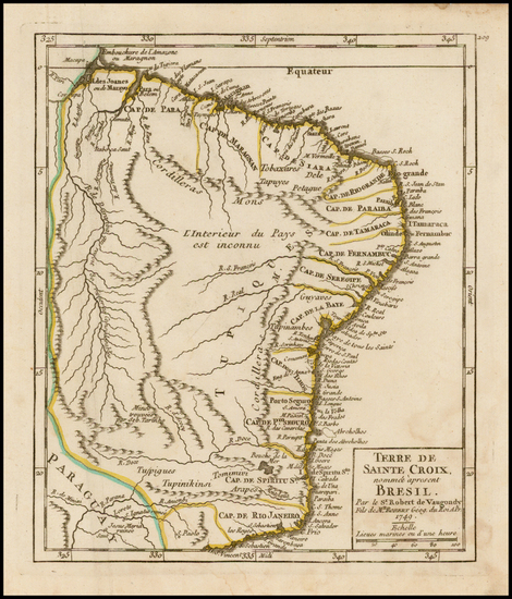 80-Brazil Map By Didier Robert de Vaugondy