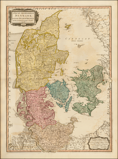 58-Denmark Map By William Faden