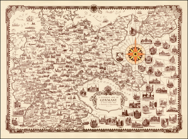 86-Germany Map By Ernest Dudley Chase