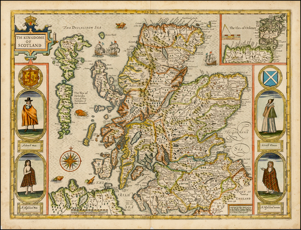 27-Scotland Map By John Speed