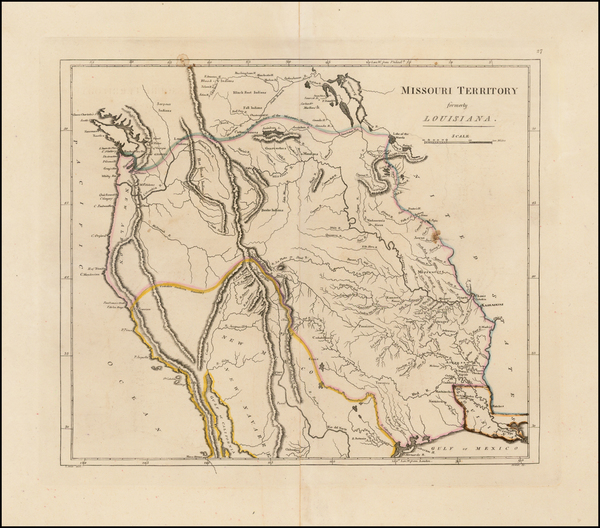 30-Texas, Plains, Southwest, Rocky Mountains and California Map By Mathew Carey