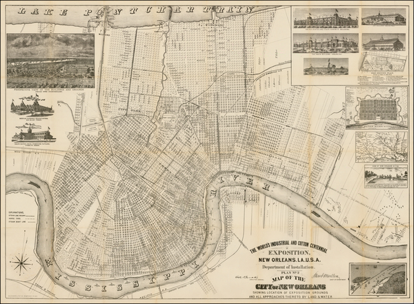 1-South and Louisiana Map By Anonymous