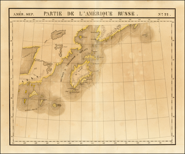 15-Alaska Map By Philippe Marie Vandermaelen