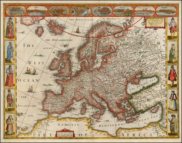 27-Europe and Europe Map By John Speed