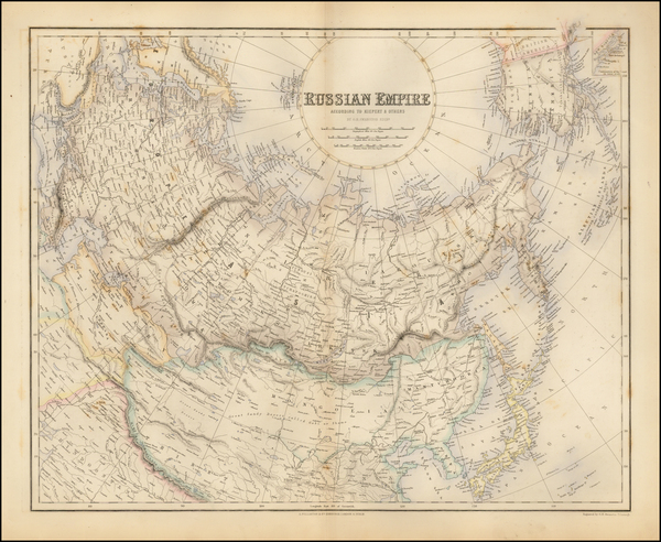 71-World, Polar Maps, Alaska, Europe, Russia, Asia, China and Russia in Asia Map By Archibald Full