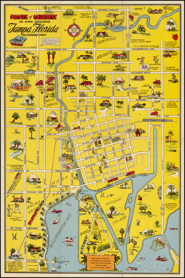 65-Florida Map By Tampa Convention and Tourist Bureau