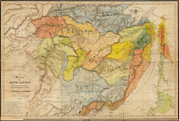 35-Central Asia & Caucasus and Russia in Asia Map By Leopold  von Schrenck / Carl Ivanovic  Ma