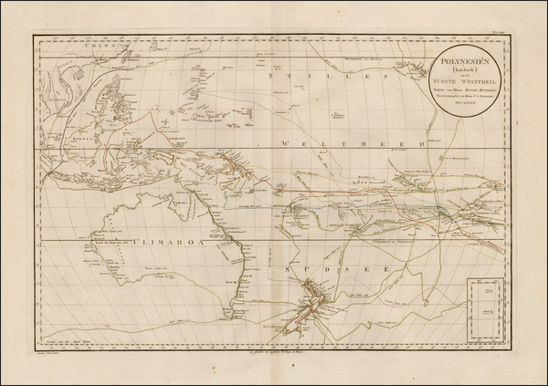 94-Australia & Oceania, Pacific, Australia, Oceania and New Zealand Map By Daniel Djurberg / F