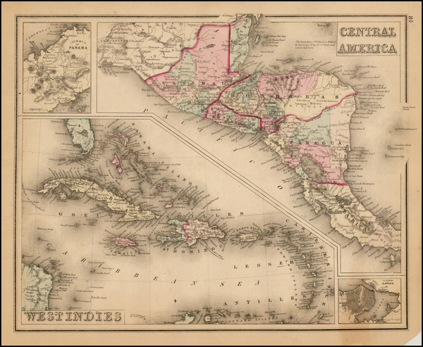 29-Caribbean and Central America Map By O.W. Gray