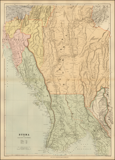 1-India and Central Asia & Caucasus Map By Edward Stanford