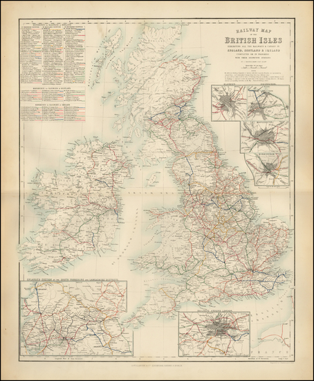 95-British Isles Map By Archibald Fullarton & Co.