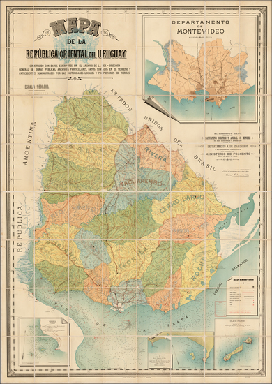 70-South America Map By Saturnino Cortesi  &  Anibal C. Mendez