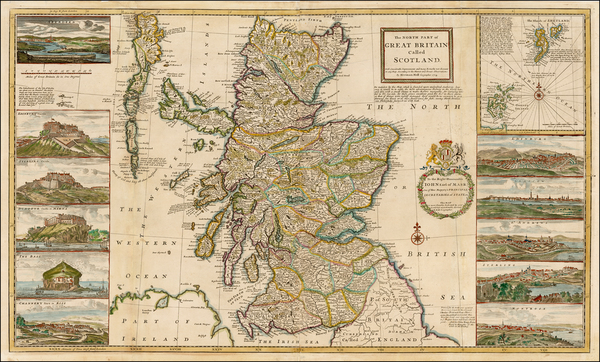 0-Scotland Map By Herman Moll