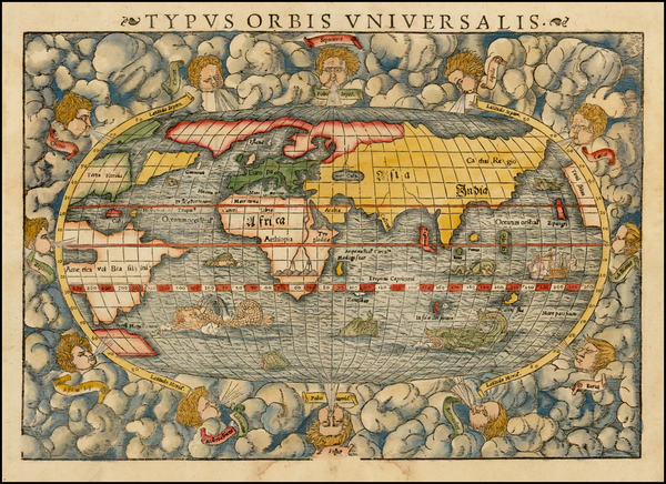 4-World and World Map By Sebastian Munster