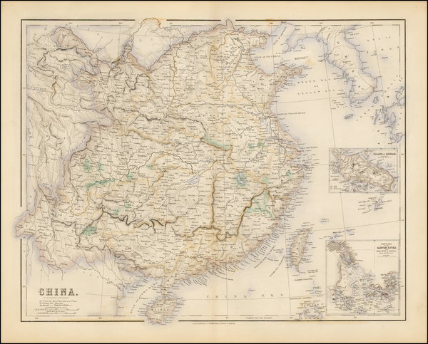 2-China and Korea Map By Archibald Fullarton & Co.