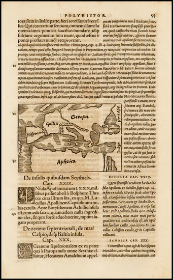 36-Europe, Europe and North Africa Map By Caius Julius Solinus