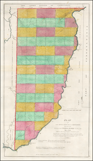 77-Midwest and Ohio Map By Mathew Carey