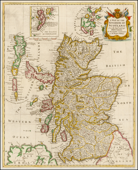 30-Scotland Map By Paul de Rapin de Thoyras / Nicholas Tindal