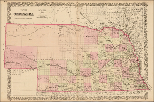 50-Midwest and Plains Map By G.W.  & C.B. Colton