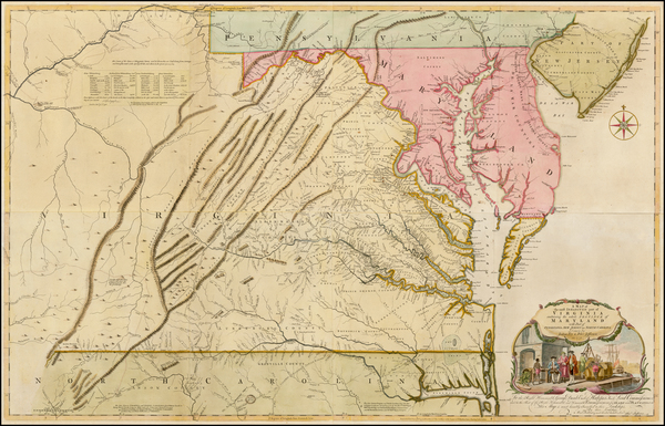 1-Mid-Atlantic, Maryland and Southeast Map By Joshua Fry  &  Peter Jefferson