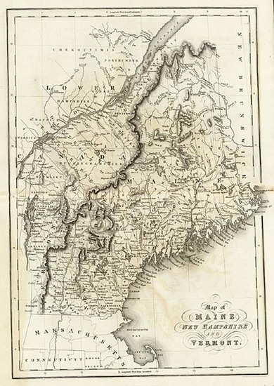 39-New England Map By Hinton, Simpkin & Marshall