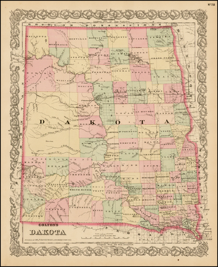 96-Plains Map By G.W.  & C.B. Colton