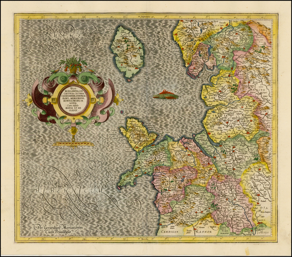 51-British Isles Map By  Gerard Mercator