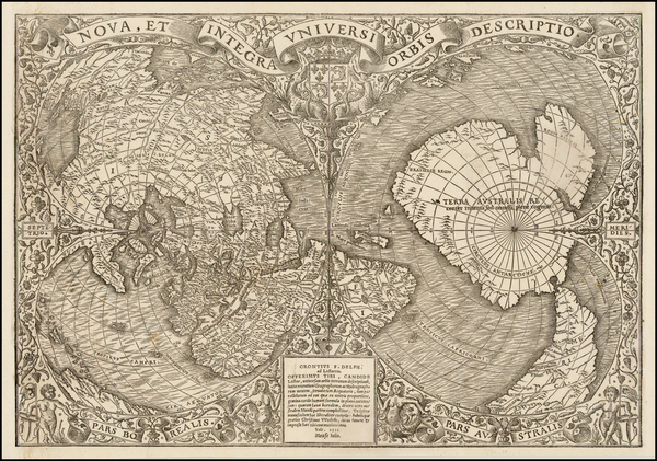 15-World and World Map By Oronce Fine