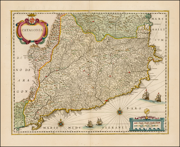 95-Spain Map By Willem Janszoon Blaeu