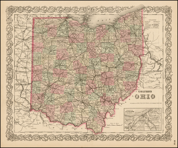 58-Midwest Map By G.W.  & C.B. Colton