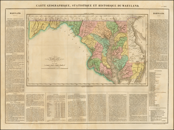 69-Mid-Atlantic and Maryland Map By Jean Alexandre Buchon