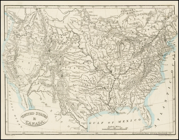 14-United States, North America and Canada Map By Webb, Millington & Co.