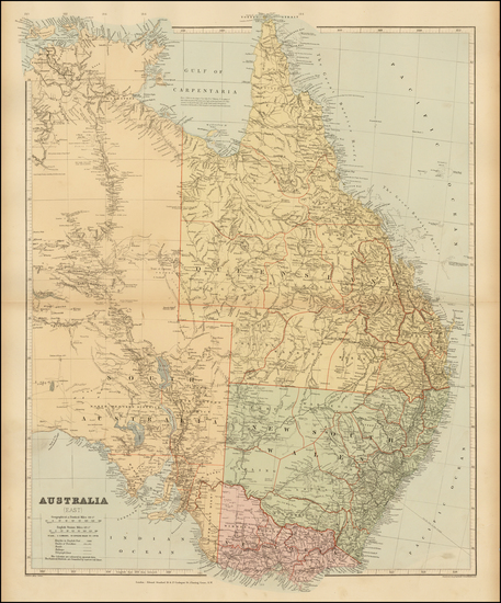 5-Australia Map By Edward Stanford