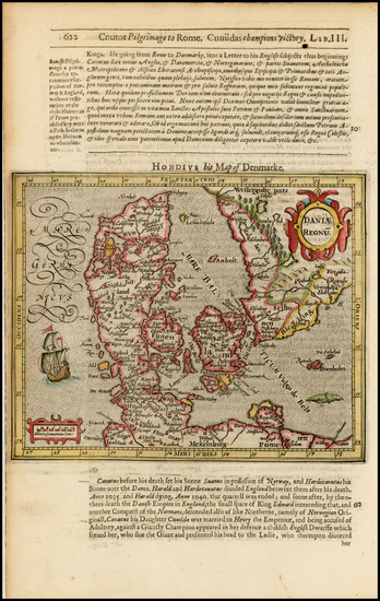 93-Scandinavia and Germany Map By Jodocus Hondius / Samuel Purchas