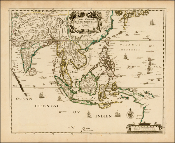 50-China, Japan, India, Southeast Asia, Philippines, Other Islands and Australia Map By Pierre Mar