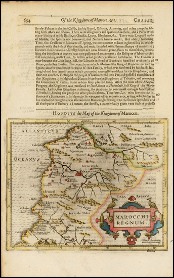 26-North Africa Map By Jodocus Hondius / Samuel Purchas