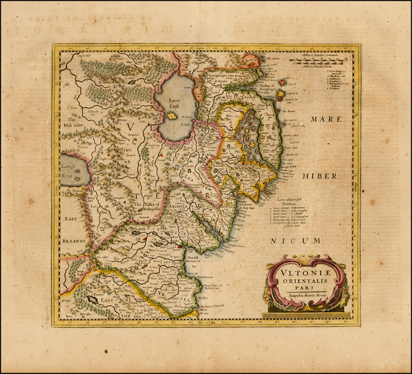 13-Ireland Map By Henricus Hondius