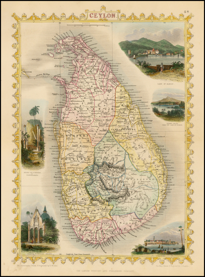 58-India and Other Islands Map By John Tallis