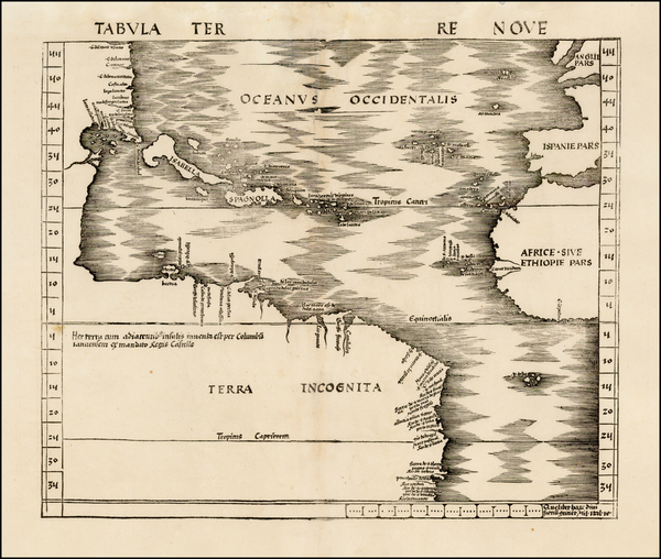 15-World, World, Atlantic Ocean, North America, South America and America Map By Martin Waldseem&u