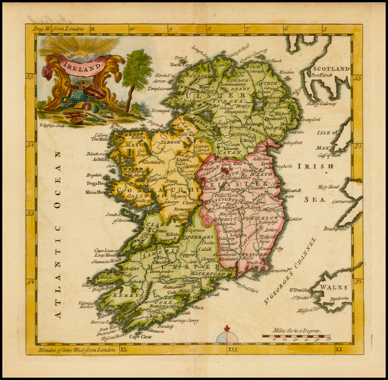75-Ireland Map By Thomas Jefferys